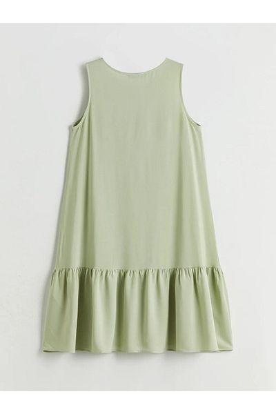LC Waikiki Lcw comfort green bicycle collar mini dress