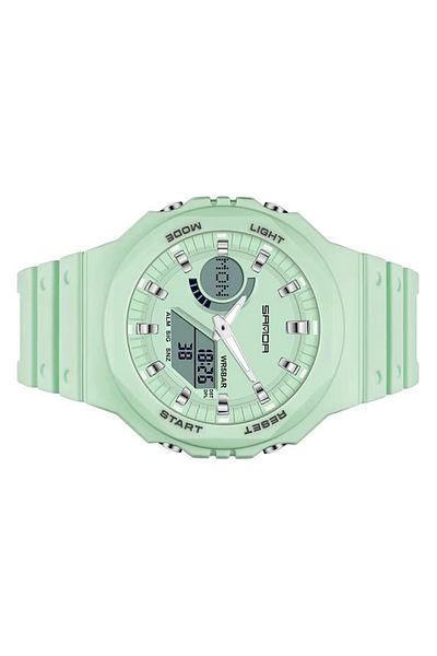 REDz Accessories Storm Glow Watch, Sports, Stopwatch and Alarm, for Men, Digital Display, Silicone Strap, Green