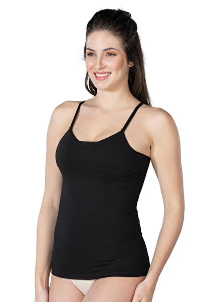 Emay Black Mi 1412 Modal Cotton Covered Undershirt