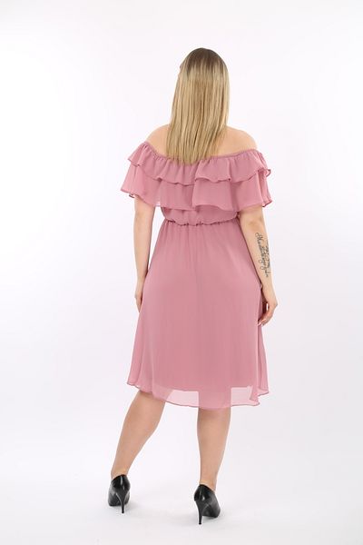 MACFLY Carmen Collar Chiffon Dress