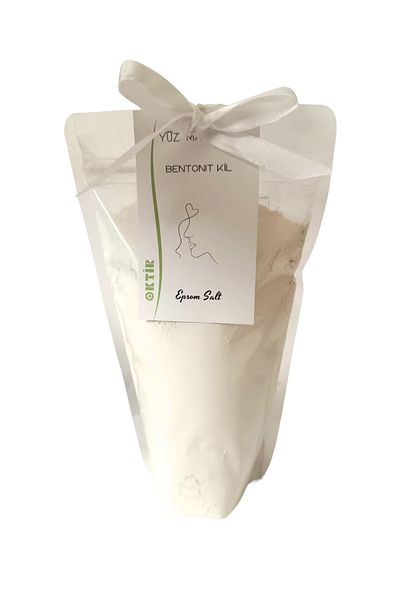 OKTİR White Bentonite Clay Face Mask Natural Anti Blackhead Deep Cleansing 200 g Dry and Sensitive Skin