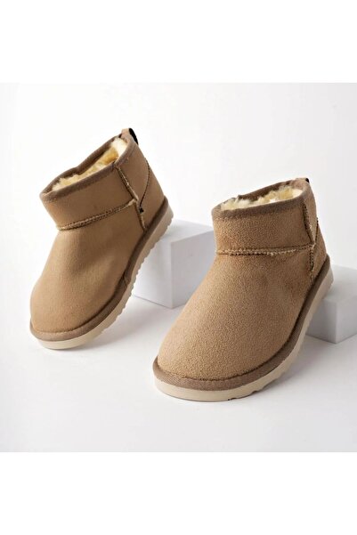 Eymen kids Unisex vizyon içi yünlü mini yarım bot(içi yoğun tüylü olduğu için bir numara büyük sipariş ediniz)