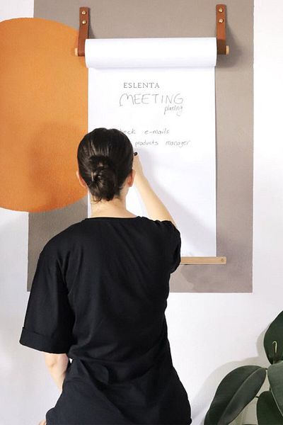 ESLENTA 50 Cm Wall Mounted Paint And Drawing Roll Activity White Paper