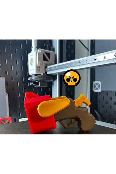 Suelo Butik Brawl Stars Astral Colt Gun Character Figure Toy (Figure Not Included)