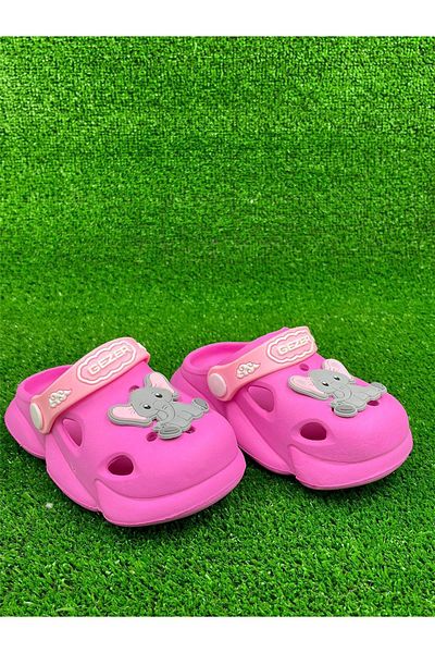 Moda Lime Girl Boy Baby Kids Cross Easy to Wear Non-Slip Sole Figured Slippers
