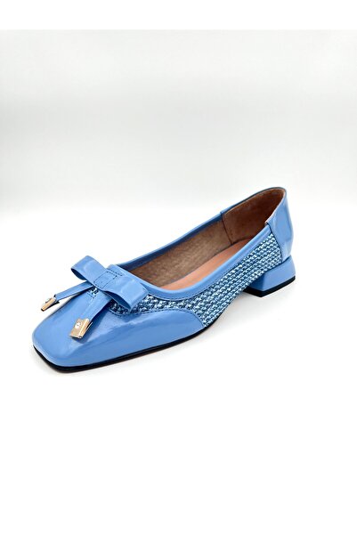 Mariolucci Kadın Günlük Babet Mavi Rugan Deri