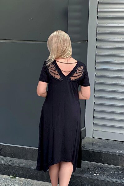 MODANİCE فستان بسلسلة مزين بجناح خلفي