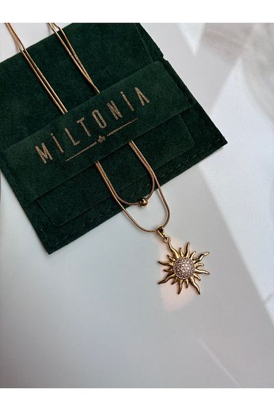 Miltonia Solar double chain steel necklace