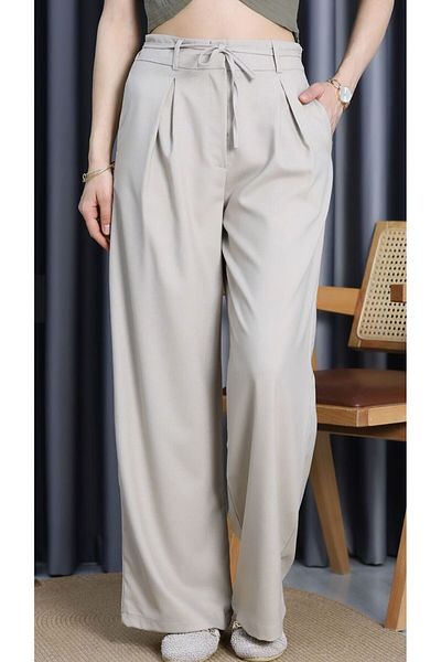 Özkaya giyim Tie Fabric Pants Gray