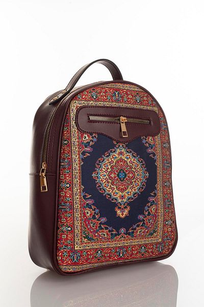 MODA Ethnic Woven Patterned Leather Women's Backpack