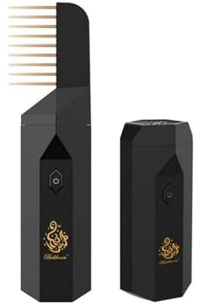 Bukhoor مبخرة شعر كهربائية محمولة مع منفذ USB - أسود