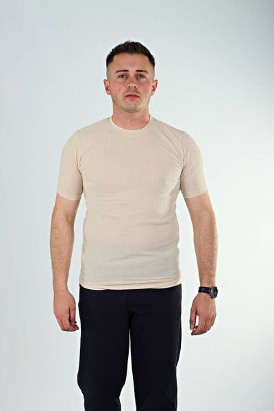 eg38 Reported Crew Neck T-Shirt Cream
