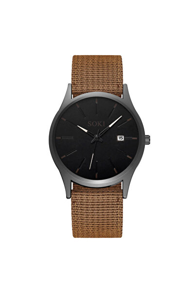 REDz Accessories Ρολόι Soki, Αθλητικό, Ανδρικό, Υφασμάτινο, Λεπτό, Καφέ