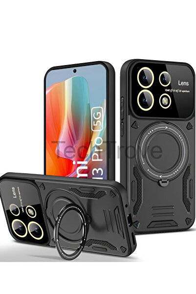 TechTrove Xiaomi Redmi Note 13 Pro 5G Kılıf Kamera Korumalı Stand Özellikli M...