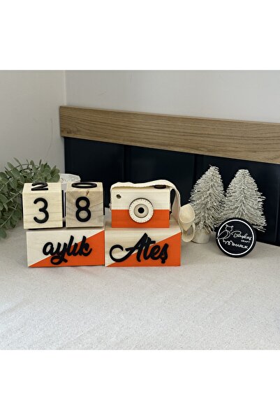 Baykuş Craft Mimarlık İsimli - 3 Boyutlu Bebek Ahşap Hatıra Küpü Anı Küpü Ahş...