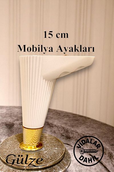 GÜLZE HOME (15 cm) Gold Lug -Breathable Model- Furniture Leg (Furniture Leg, Cabinet, Sofa, Tv Unit Leg)