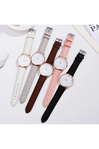 REDz Accessories Γυναικείο Ρολόι, Glamour, Δερμάτινο, Γκρι