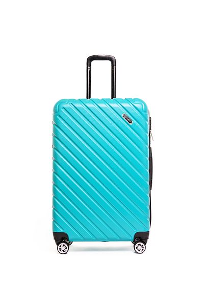 Travel POLO Trolley, TRAVEL POLO, 74x45x30cm. Checked luggage. ABS suitcase, A1001, Turquoise