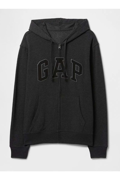 GAP V-Frch Ft Herıtage Logo Po Fz - 868454009 Erkek Kapüşonlu Sweatshirt FÜME