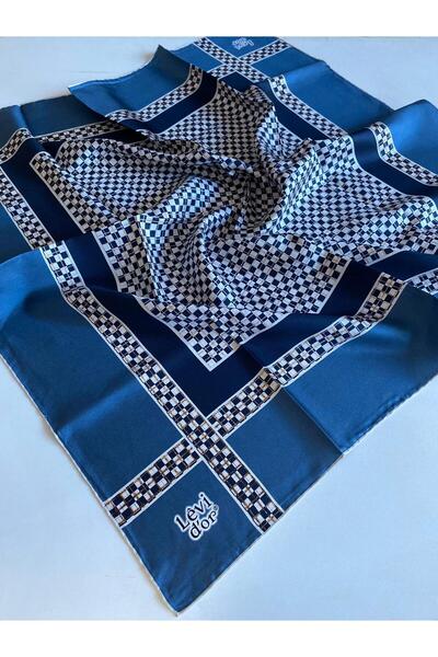 Levidor Μεταξωτό Φουλάρι Tivil 40063 Μπλε Μικτό Σχέδιο