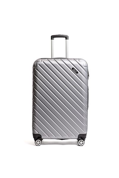 Travel POLO Medium trolley, TRAVEL POLO, 65x39x28cm. Checked luggage A1001. ABS suitcase, Gray