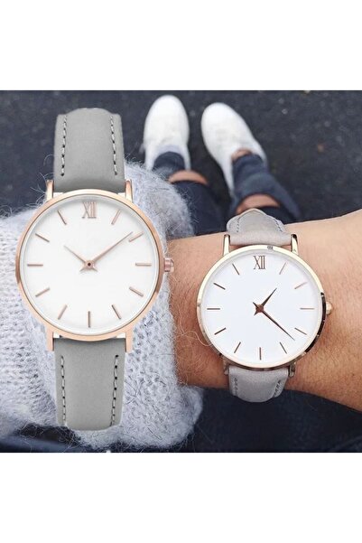 REDz Accessories Γυναικείο Ρολόι, Glamour, Δερμάτινο, Γκρι