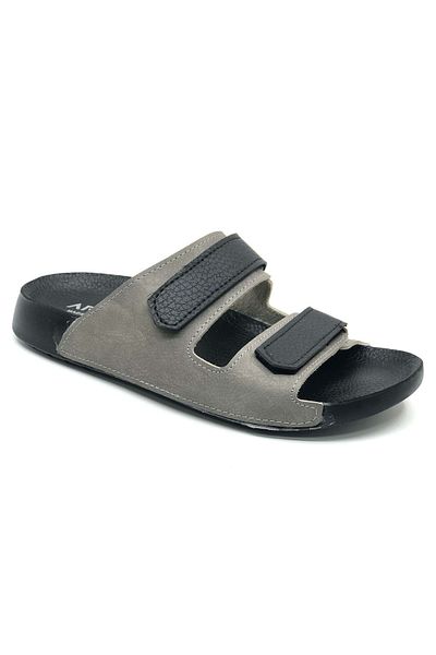 KOCAMANLAR Aryan 80-012 Dr. Recommended Orthopedic Men's Slippers Gray