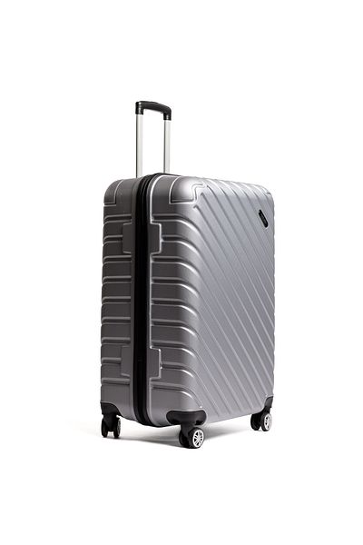 Travel POLO Medium trolley, TRAVEL POLO, 65x39x28cm. Checked luggage A1001. ABS suitcase, Gray