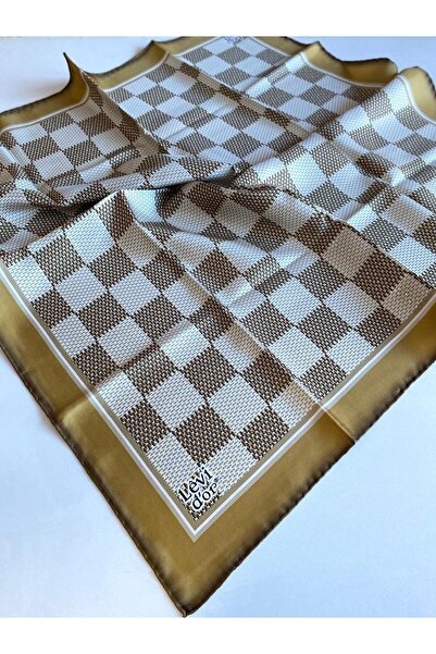 Levidor Tivil وشاح حريري 39233 نمط مختلط أصفر خردل