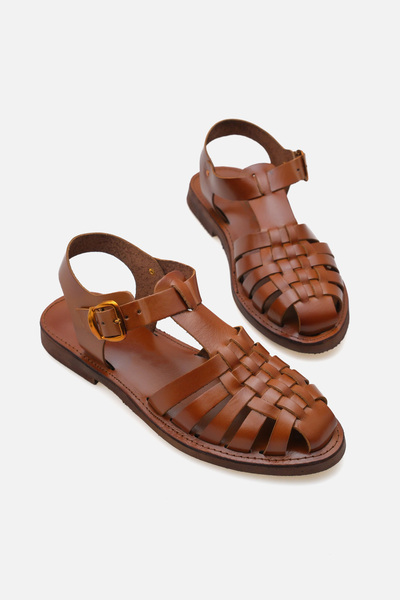 Corridor Italy - Günlük Kadın Hakiki Deri Sandalet