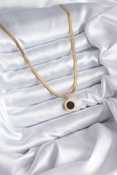 Skygo 316L Steel Gold Color Italian Chain Model Processing Detail Women's Necklace - TJ-BKO7867