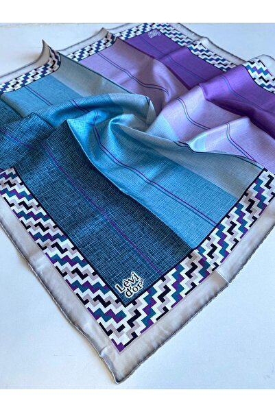 Levidor Μεταξωτό Φουλάρι Tivil 39274 Μπεζ με Μικτό Σχέδιο