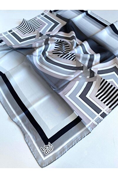 Levidor Шовковий шарф Tivil 46988 Сірий змішаний візерунок