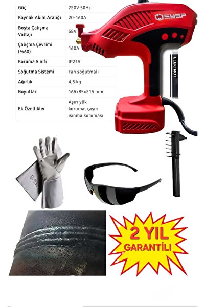 ekinler el aletleri Kırmızı Elektrikli El Tipi İnvertör Arc Kaynak Makinesi (...