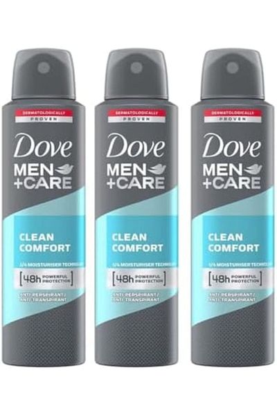 Dove Men+Care Antiperspirant Dry Spray Deodorant for Men Clean Comfort 48 Hour Sweat and Body Odor P