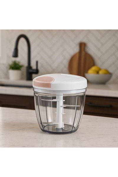 Veliday Large Size Vegetable Chopper with Hand Rolled Rope and 5 Blades 1000ml