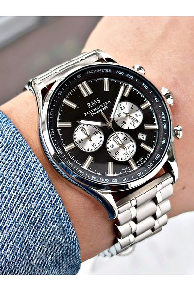 Romanson Function 24 Months Guarantee Steel Cord Steel Case Men's Wrist Watch 1579.02Sz