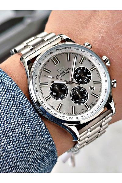 Romanson Function 24 Months Warranty Steel Cord Steel Case Men's Wrist Watch 1579.01Sz