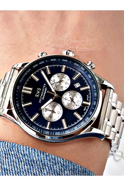 Romanson Function 24 Months Guarantee Steel Cord Steel Case Men's Wrist Watch 1579.03Sz