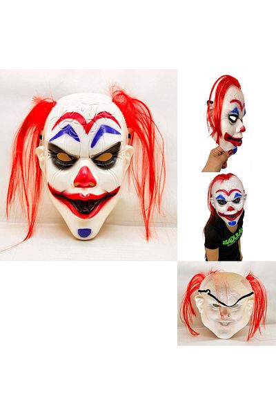 Skygo Red Haired Joker Clown Mask