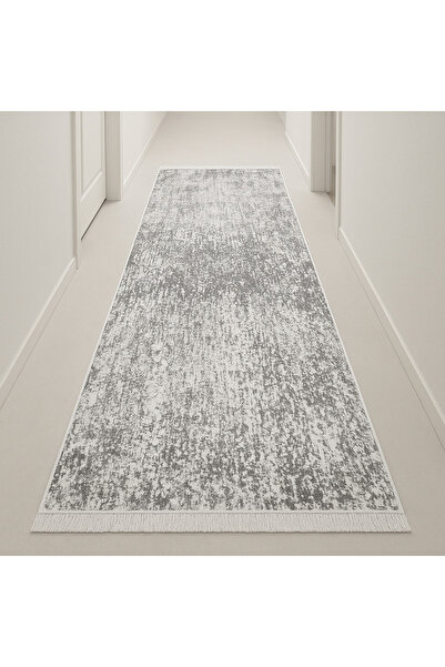 KARAR HALI MODERN RENKLİ GRİ-KAHVERENGİ SATEN BAMBU YOLLUK