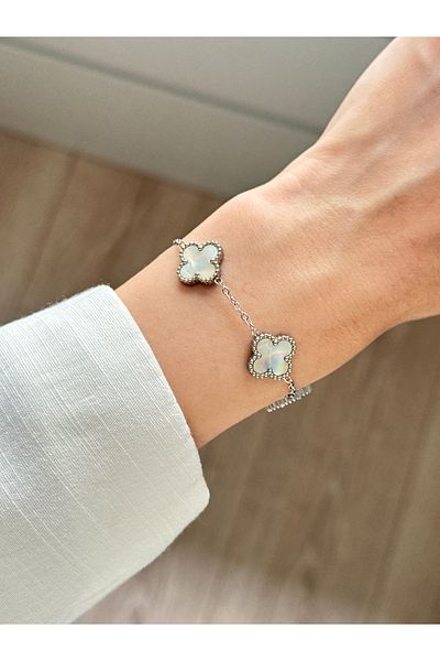 YOUES JEWELRY 316L Steel Bracelet Pearlescent Women Men Unisex Bracelet Double Sided Bracelet