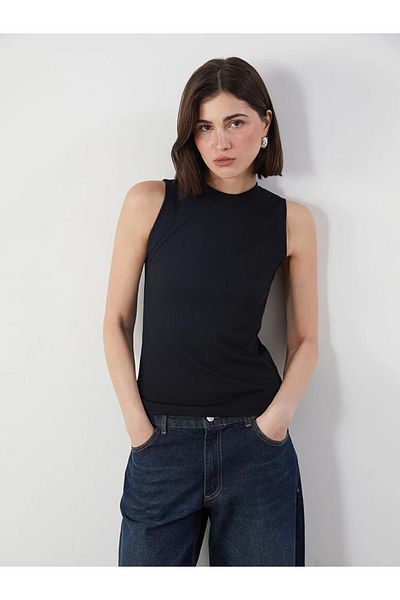 LC Waikiki Lcw Modest Stand Collar Women's Tank Top