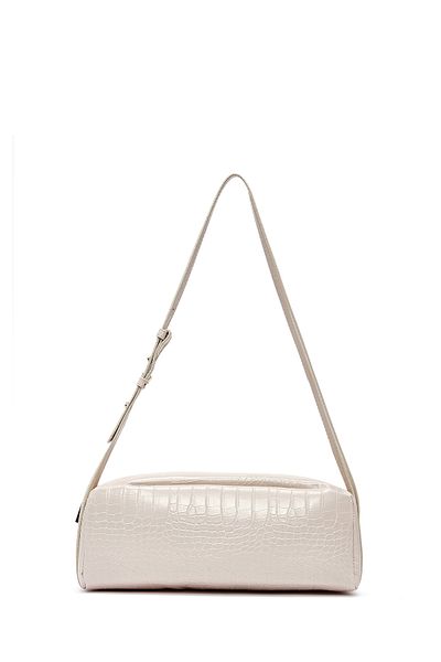Derimod Women's Cream Crocodile Patterned Shoulder Bag 25Sbd2029E3