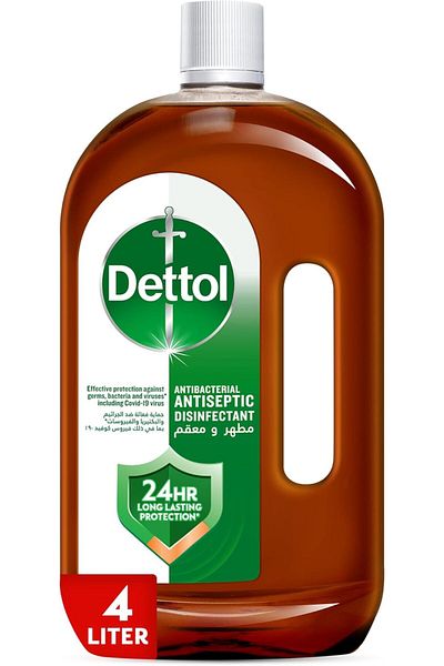 Dettol سائل ديتول المطهر المضاد للبكتيريا لحماية فعالة من الجراثيم والعناية الشخصية، 4 لتر