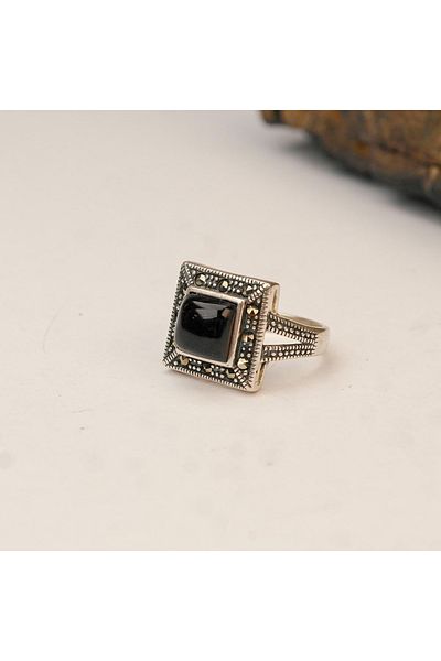 Skygo Oltu Stone Eyebrow Square Model Women's Ring