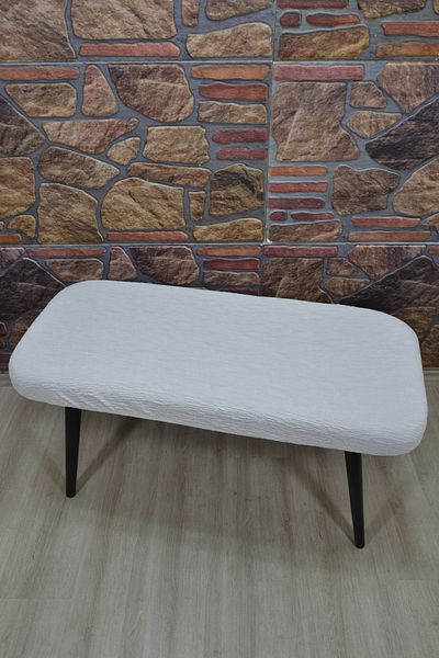 kılıfteks Κάλυμμα καρέκλας Puff Νέο μοντέλο Jacquard Cream