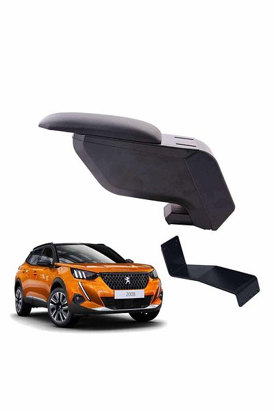 3 Tıkla Peugeot 2008 2022 Black Armrest Armrest with Steel Foot Without Piercing