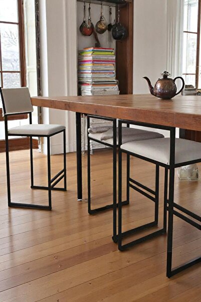 SEZBİL Bar Sandalyesi (1 ADET) Iskandinav Z Sandalye Bistro Sandalye Ada Mutfak Sandalyesi