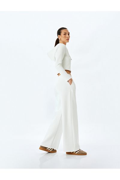 Koton New Season Comfortable Modal Fabric Wide Leg Sweatpants with Pockets